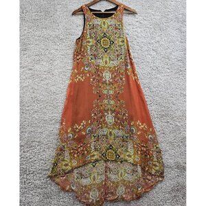 Karen Kane High Low Dress S Boho Kaleidoscope‎ Print Festival Fairycore Flowy